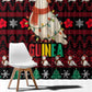 Guinea Christmas Window Curtain Festive Dove String Lights and Red Black Holiday - African Pride