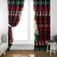 Guinea Christmas Window Curtain Festive Dove String Lights and Red Black Holiday - African Pride