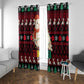 Guinea Christmas Window Curtain Festive Dove String Lights and Red Black Holiday - African Pride