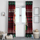 Guinea Christmas Window Curtain Festive Dove String Lights and Red Black Holiday - African Pride