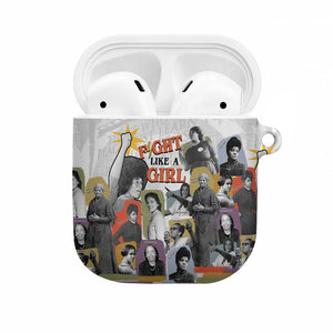 Black History Fight Like A Girl AirPods Case African Feminist Icons and Bold Retro Art Style - African Pride