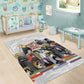 Black History Fight Like A Girl Area Rug African Feminist Icons and Bold Retro Art Style - African Pride