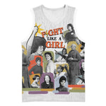 Black History Fight Like A Girl Basketball Jersey African Feminist Icons and Bold Retro Art Style - African Pride