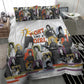 Black History Fight Like A Girl Bedding Set African Feminist Icons and Bold Retro Art Style - African Pride