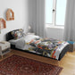 Black History Fight Like A Girl Bedding Set African Feminist Icons and Bold Retro Art Style - African Pride