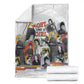Black History Fight Like A Girl Blanket African Feminist Icons and Bold Retro Art Style - African Pride