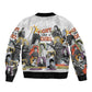 Black History Fight Like A Girl Bomber Jacket African Feminist Icons and Bold Retro Art Style - African Pride