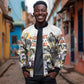 Black History Fight Like A Girl Bomber Jacket African Feminist Icons and Bold Retro Art Style - African Pride
