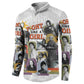 Black History Fight Like A Girl Button Sweatshirt African Feminist Icons and Bold Retro Art Style