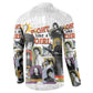 Black History Fight Like A Girl Button Sweatshirt African Feminist Icons and Bold Retro Art Style