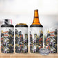 Black History Fight Like A Girl 4 in 1 Can Cooler Tumbler African Feminist Icons and Bold Retro Art Style - African Pride