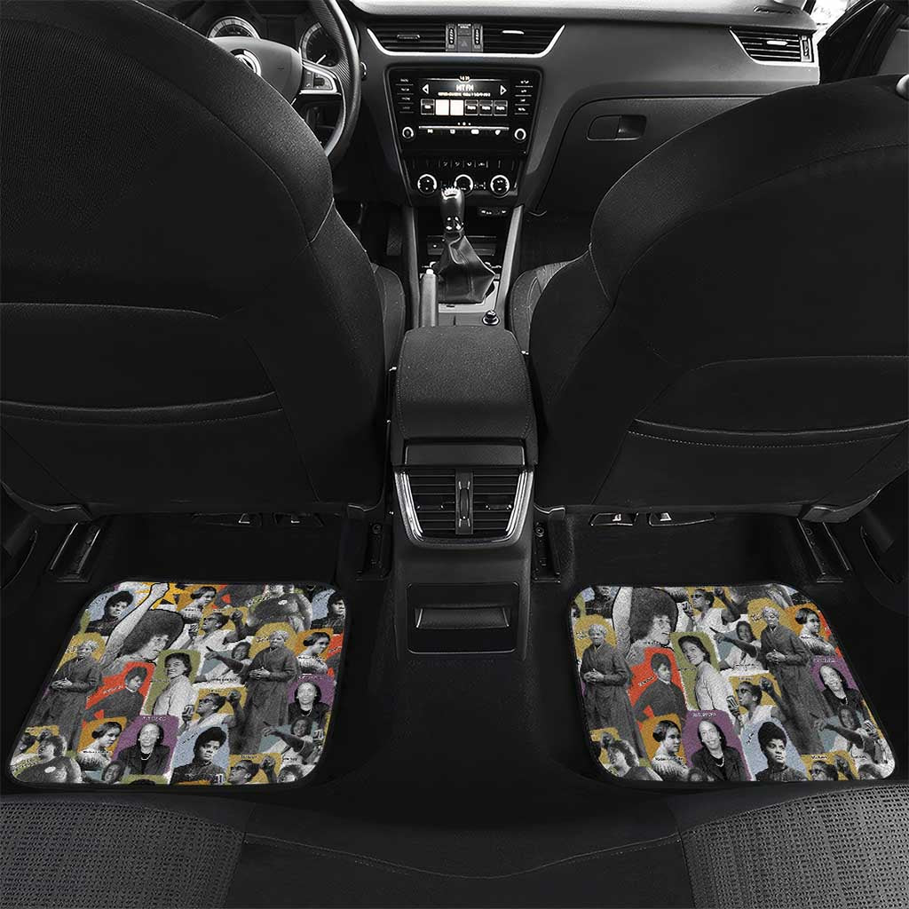 Black History Fight Like A Girl Car Mats African Feminist Icons and Bold Retro Art Style - African Pride