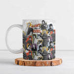 Black History Fight Like A Girl Ceramic Mug African Feminist Icons and Bold Retro Art Style - African Pride