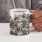 Black History Fight Like A Girl Ceramic Mug African Feminist Icons and Bold Retro Art Style - African Pride