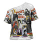 Black History Fight Like A Girl Cross Shoulder Shirt African Feminist Icons and Bold Retro Art Style - African Pride