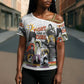 Black History Fight Like A Girl Cross Shoulder Shirt African Feminist Icons and Bold Retro Art Style - African Pride