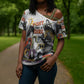 Black History Fight Like A Girl Cross Shoulder Shirt African Feminist Icons and Bold Retro Art Style - African Pride
