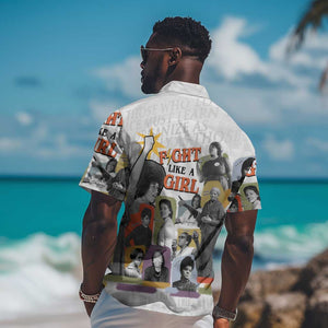 Black History Fight Like A Girl Hawaiian Shirt African Feminist Icons and Bold Retro Art Style - African Pride