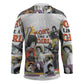 Black History Fight Like A Girl Hockey Jersey African Feminist Icons and Bold Retro Art Style - African Pride