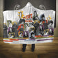 Black History Fight Like A Girl Hooded Blanket African Feminist Icons and Bold Retro Art Style - African Pride