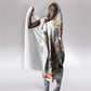Black History Fight Like A Girl Hooded Blanket African Feminist Icons and Bold Retro Art Style - African Pride