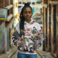 Black History Fight Like A Girl Hoodie African Feminist Icons and Bold Retro Art Style - African Pride
