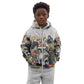Black History Fight Like A Girl Kid Hoodie African Feminist Icons and Bold Retro Art Style - African Pride