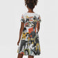 Black History Fight Like A Girl Kid Short Sleeve Dress African Feminist Icons and Bold Retro Art Style - African Pride