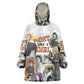 Black History Fight Like A Girl Kid Wearable Blanket Hoodie African Feminist Icons and Bold Retro Art Style - African Pride