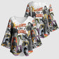 Black History Fight Like A Girl Kimono Sleeve Blouse African Feminist Icons and Bold Retro Art Style - African Pride