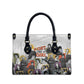 Black History Fight Like A Girl Leather Bag African Feminist Icons and Bold Retro Art Style - African Pride