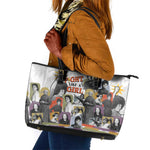 Black History Fight Like A Girl Leather Tote Bag African Feminist Icons and Bold Retro Art Style - African Pride