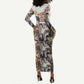 Black History Fight Like A Girl Long Sleeve Bodycon Dress African Feminist Icons and Bold Retro Art Style - African Pride