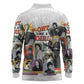 Black History Fight Like A Girl Long Sleeve Polo Shirt African Feminist Icons and Bold Retro Art Style - African Pride