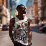 Black History Fight Like A Girl Men Tank Top African Feminist Icons and Bold Retro Art Style - African Pride