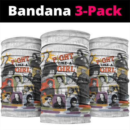Black History Fight Like A Girl Neck Gaiter African Feminist Icons and Bold Retro Art Style - African Pride