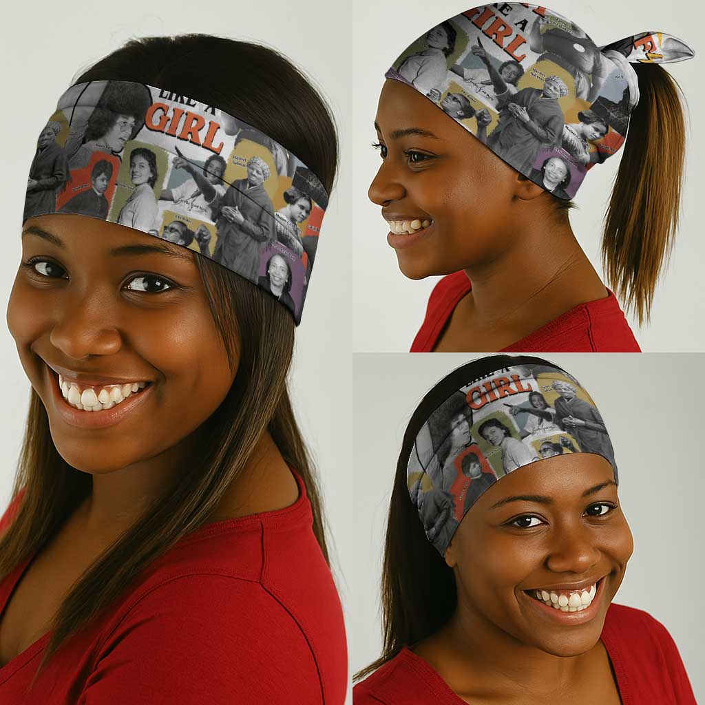Black History Fight Like A Girl Neck Gaiter African Feminist Icons and Bold Retro Art Style - African Pride