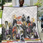 Black History Fight Like A Girl Quilt African Feminist Icons and Bold Retro Art Style - African Pride
