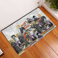 Black History Fight Like A Girl Rubber Doormat African Feminist Icons and Bold Retro Art Style - African Pride