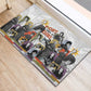 Black History Fight Like A Girl Rubber Doormat African Feminist Icons and Bold Retro Art Style - African Pride