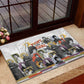 Black History Fight Like A Girl Rubber Doormat African Feminist Icons and Bold Retro Art Style - African Pride