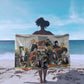 Black History Fight Like A Girl Sarong African Feminist Icons and Bold Retro Art Style - African Pride