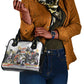 Black History Fight Like A Girl Shoulder Handbag African Feminist Icons and Bold Retro Art Style - African Pride