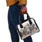 Black History Fight Like A Girl Shoulder Handbag African Feminist Icons and Bold Retro Art Style - African Pride