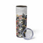 Black History Fight Like A Girl Skinny Tumbler African Feminist Icons and Bold Retro Art Style - African Pride