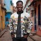 Black History Fight Like A Girl Sleeve Zip Bomber Jacket African Feminist Icons and Bold Retro Art Style - African Pride