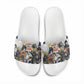 Black History Fight Like A Girl Slide Sandals African Feminist Icons and Bold Retro Art Style - African Pride