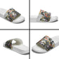 Black History Fight Like A Girl Slide Sandals African Feminist Icons and Bold Retro Art Style - African Pride