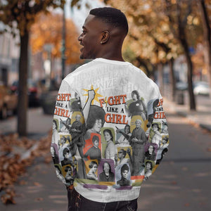 Black History Fight Like A Girl Sweatshirt African Feminist Icons and Bold Retro Art Style - African Pride