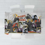Black History Fight Like A Girl Tablecloth African Feminist Icons and Bold Retro Art Style - African Pride